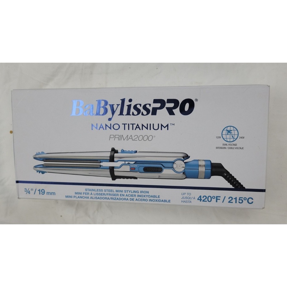 BaBylissPRO Nano Titanium Travel Mini Flat Iron – Straighten & Curl Hair